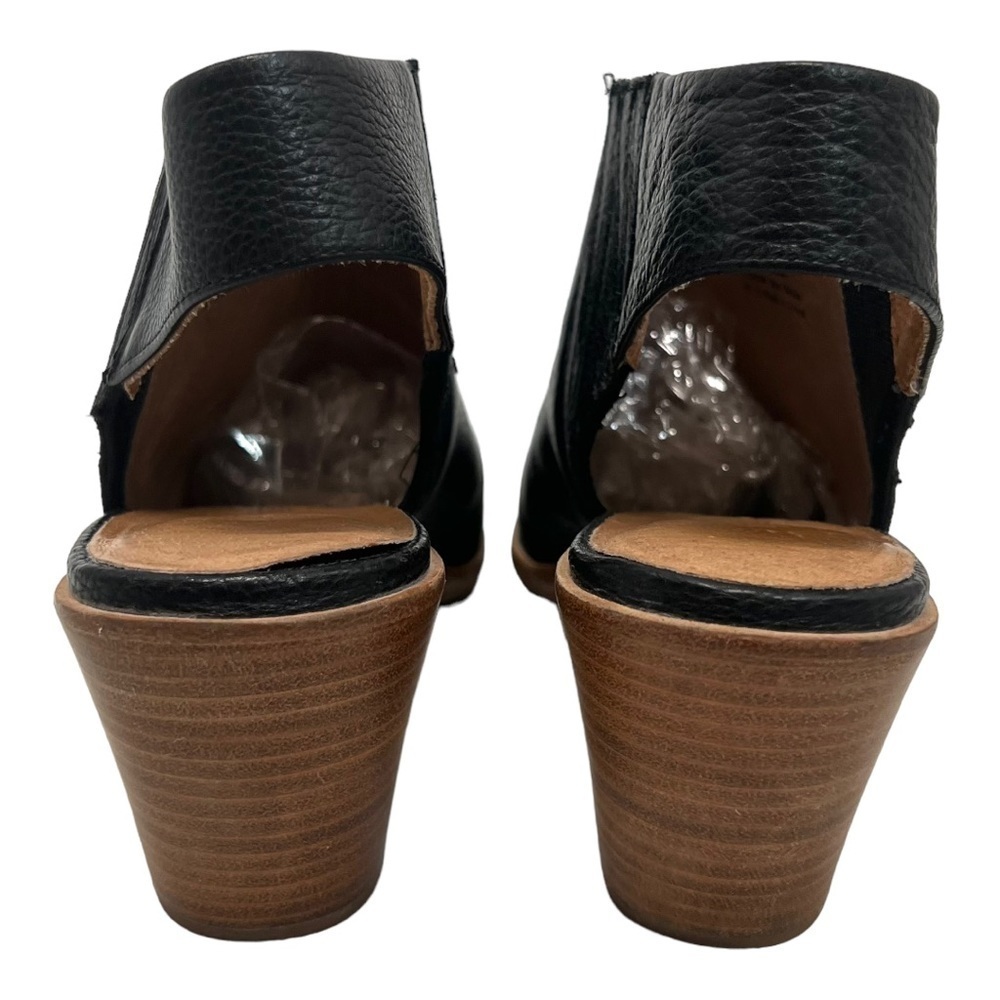 Gentle Souls Harlie Slingback Black Leather Open Back Comfort Booties Womens 9.5 - Picture 6 of 13